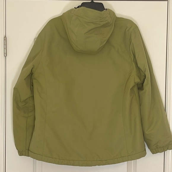 Lands End Green Lined Plush Jacket Size M (10-12) - Picture 2 of 6